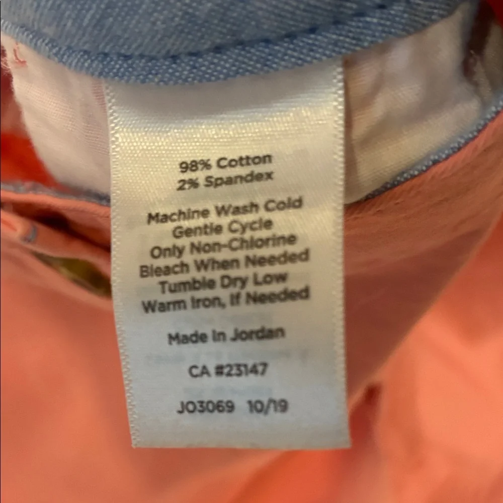 Talbots Coral-Orange Chino Trousers - Picture 2 of 9